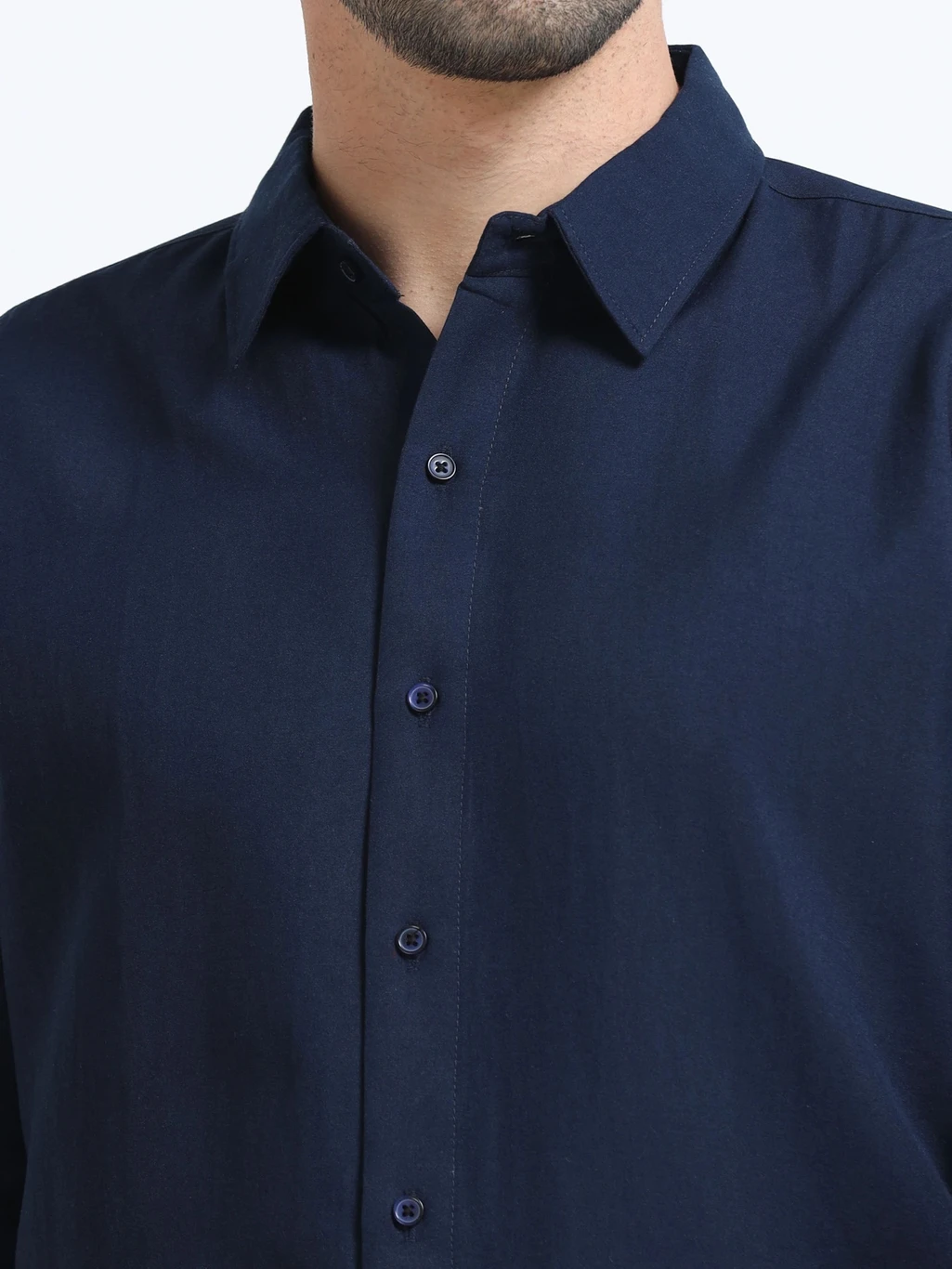 Clyver Men Regular Fit Solid Spread Collar Casual Shirt - Image 4