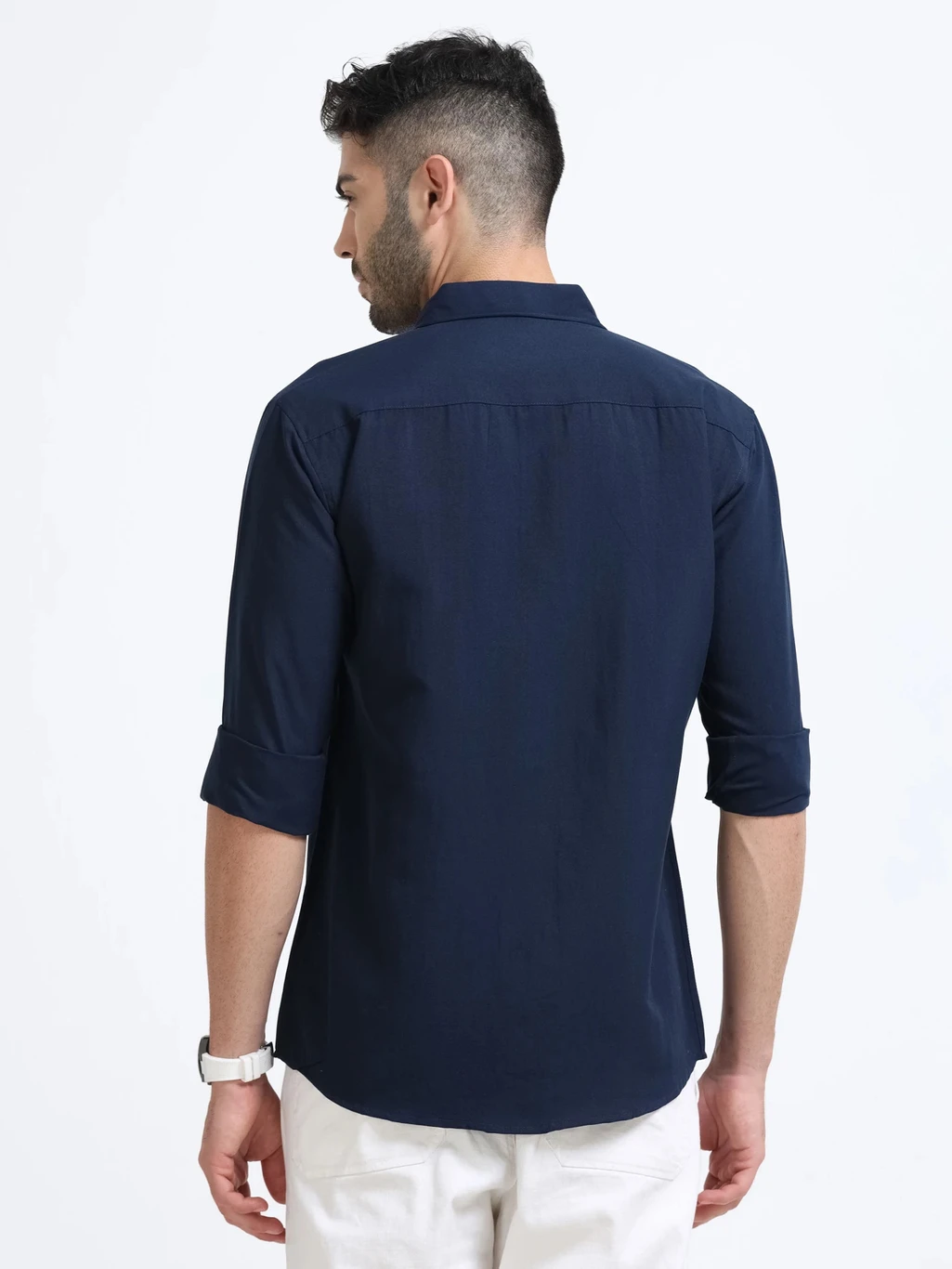 Clyver Men Regular Fit Solid Spread Collar Casual Shirt - Image 6